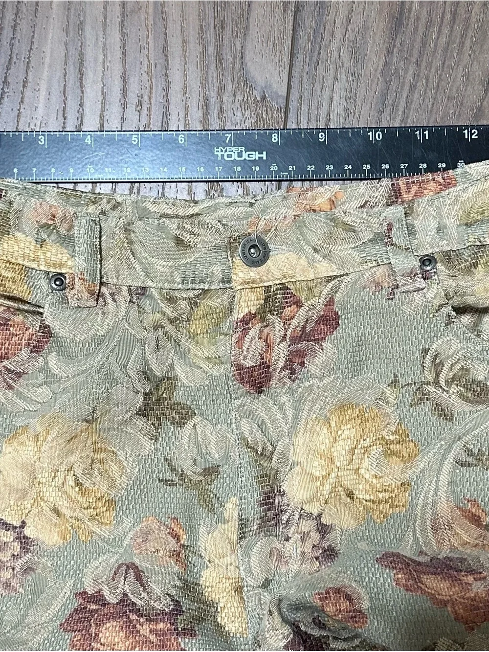 Vintage Liz Claiborne Womens Floral Tapestry High Rise Jeans 90s Size 10 Grandma